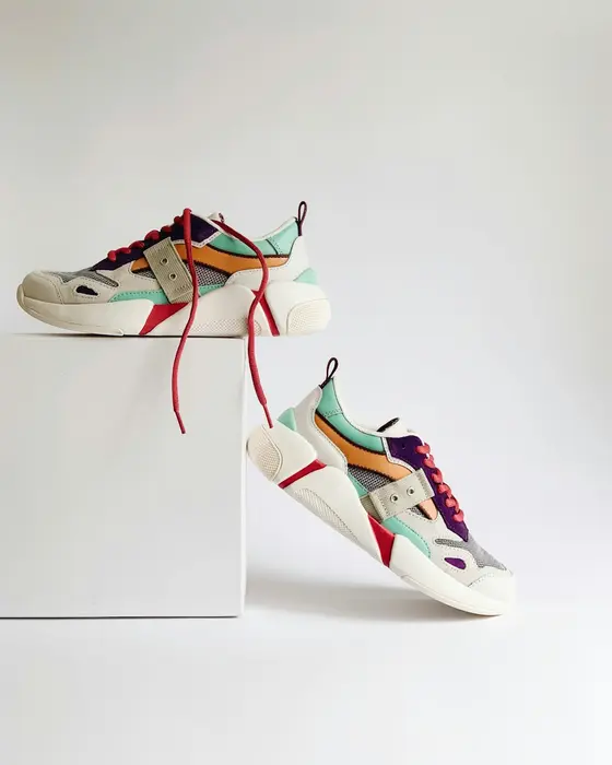 Basalt Leather Canvas Sneakers